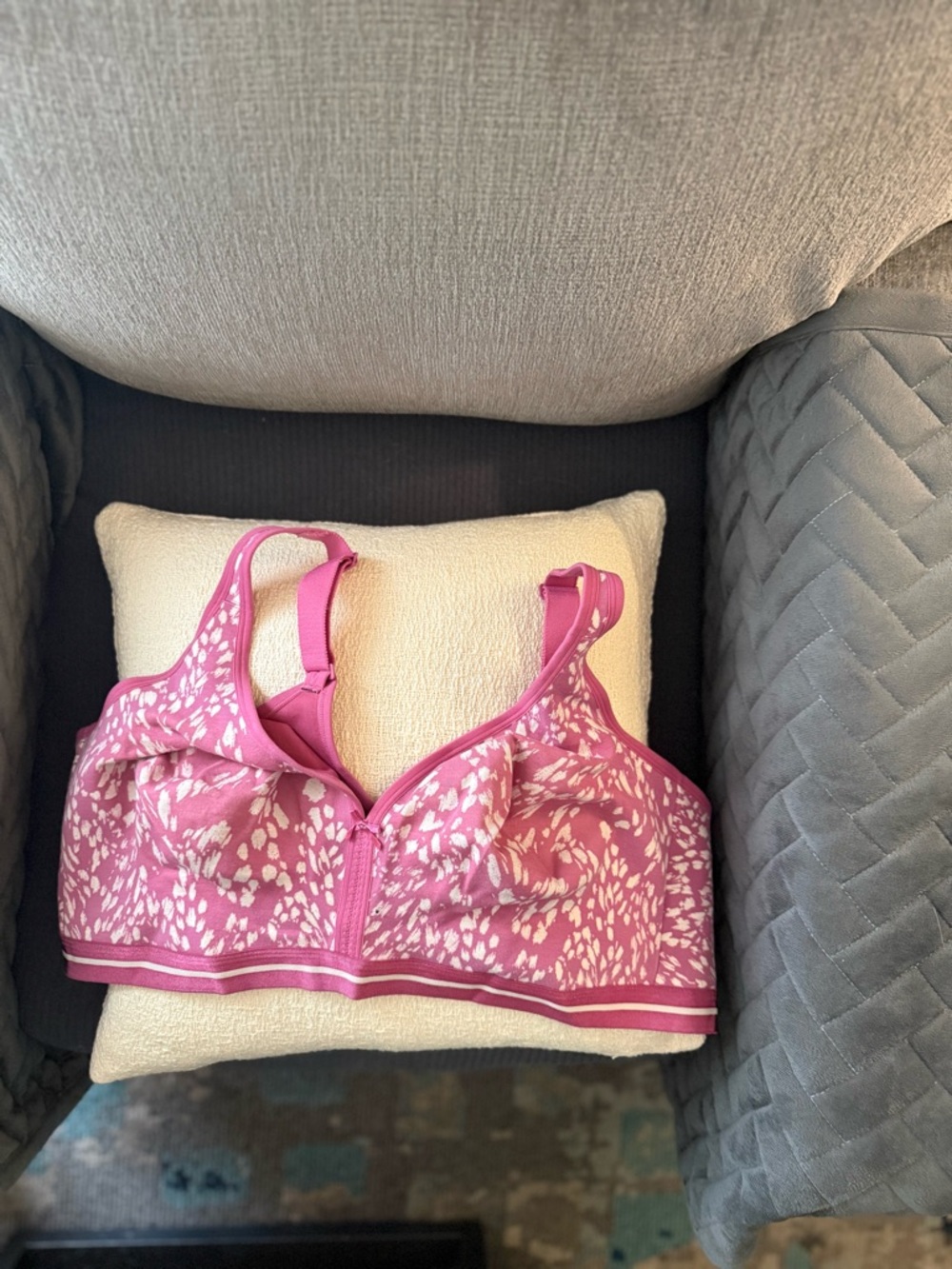 Pink Printed Women's Bralette